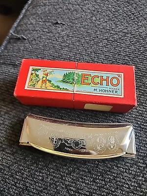 Vintage M. Hohner ECHO Grand Prix Curved HARMONICA In BOX Germany Collectable • $25
