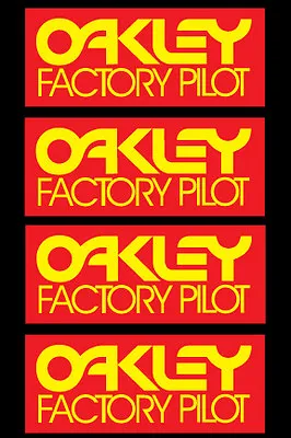 OAKLEY FACTORY PILOT VINTAGE MOTOCROSS STICKERS (4 Pcs) HONDA SUZUKI KAWASAKI • $18.05