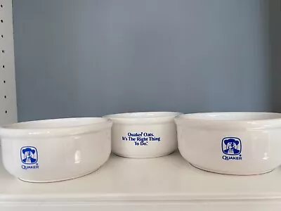 Vintage 1980s Quaker Oatmeal Cereal Bowls Set Of 3 Waechtersbach Spain • $29.99