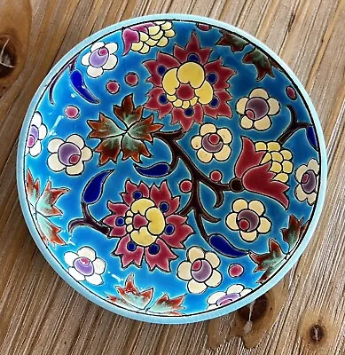 Vintage French Dish Emaux De Longwy Pottery Enameled 5” Soap Candle Jewelry • $45