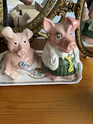 WADE Natwest Pigs Money Boxes X 2 Annabel & Woody - Piggy Bank • £1