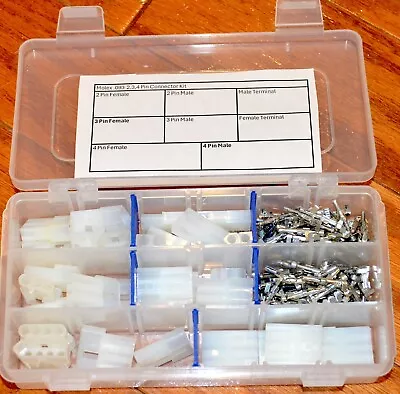 Molex .093 Series Free Hanging Connector Kit. 2-3-4 Pin.  14-20 Ga.  130 Pieces • $29.93