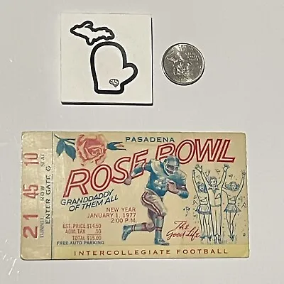 1977 Michigan V USC Trojans ROSE BOWL Football Ticket Stub UM UofM GD • $16