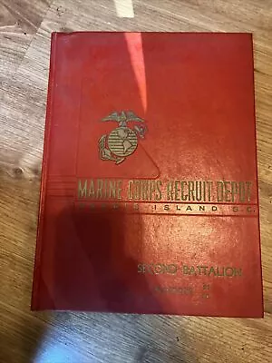 Marine Corps Recruit Yearbook-1954 PLATOONS 27 &34 Parris Island-South Carolina • $77.77