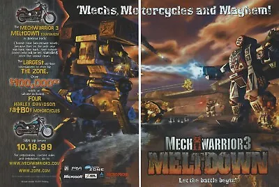 MechWarrior 3 Print Ad/Poster Art PC Big Box (C) • $14.99