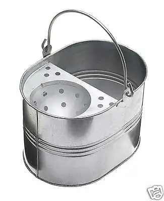 Heavy Duty Metal Mop Bucket Galvanised Strong 14 Litre Capacity For Cleaning • £11.75