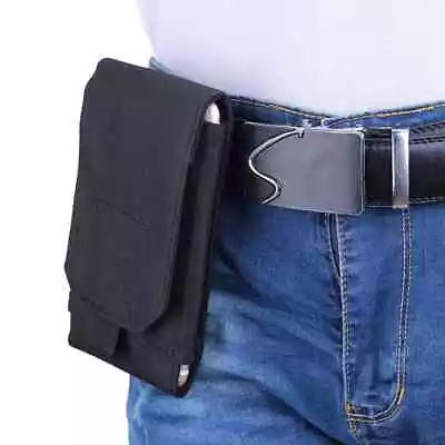 Universal Army Belt Molle Holster Mobile Phone Pouch For IPhone15 14 13 12 11 XR • £4.98