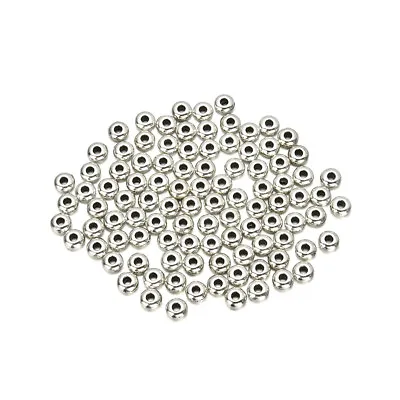 100PCS Stainless Steel Silver Round Spacer Beads Jewelry Finding Loose Beads • $2.45