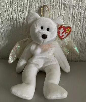 £99 • Buy Ty Beanie Baby Halo Bear 1998 RARE Brown Nose
