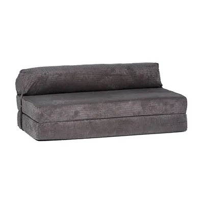 £139.97 • Buy Grey Corduroy Fold Out Double Guest Z Bed Chair Folding Mattress Sofa Futon