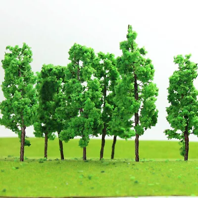 G8030 20pcs Model Trains Layout HO Scale 1:87  Diorama Model Trees Green 8cm • $12.99