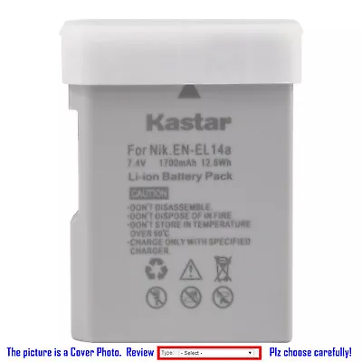 Kastar Replacement Battery For Nikon EN-EL14a MH-24a & Nikon D3100 DSLR Camera • $34.99