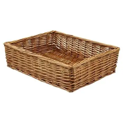 Padstow Wicker Willow Storage Tray Hamper Basket Bread Fruit Gift Large Small • £13