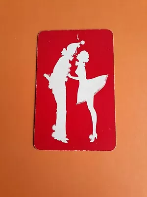 Genuine VintageSwap/playing Cards Australian  White  Silhouette Of Two Clowns • $2.50