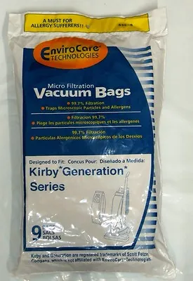 $13.99 • Buy 9 Vacuum Bags For Kirby Generation G3 G4 G5 G6 Ultimate Diamond Sentria 