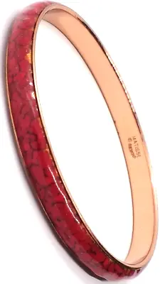 Vintage Mid-Century Matisse Renoir Red Enamel Copper Bangle Bracelet • $39.99