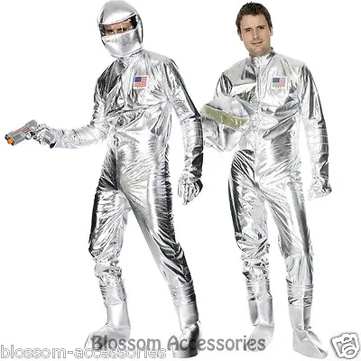 CL295 Spaceman Astronaut NASA Jumpsuit Moon Mens Fancy Dress Up Costume Outfit • £39.64