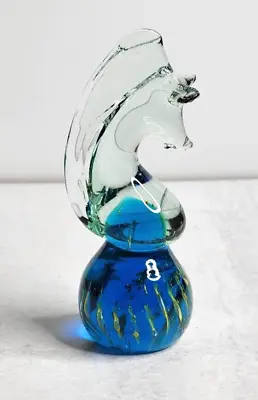 Mdina Art Glass Sea Horse Paperweight Chess Figure • $25