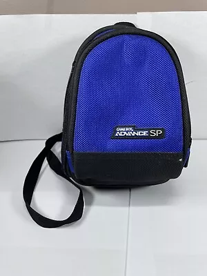 Nintendo Game Boy Advance GBA SP Blue Nylon Zipper Mini Backpack Carrying Case • $18.99