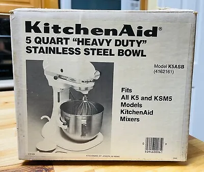 Vintage KitchenAid Hobart 5 Quart Stainless Steel Bowl MODEL K5-A 1978 NIB • $95.99