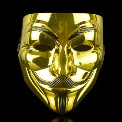 Anonymous Hacker V-Vendetta Game Face Mask Kids Halloween Party Master Cosplay • £7.50