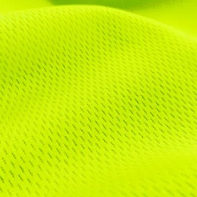 Neon Yellow Flat Back Dimple Mesh Athletic Uniform Jersey Fabric - 58  Wide • $13.95