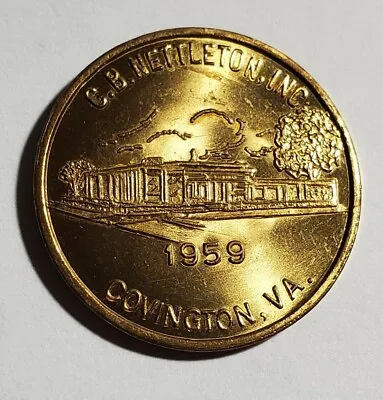 $15 • Buy Nettletons 1959 Covington Va Good Luck Medal