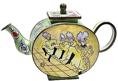 Kelvin Chen Miniature Teapot Trinket Box Toulouse Can-Can Girls Hand Painted • $22.95