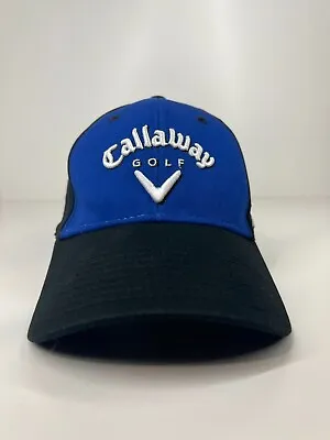 Callaway Golf Cap Hat Fitted Blue Black A-Flex Small Medium 55cm 56cm 57cm • $21.95