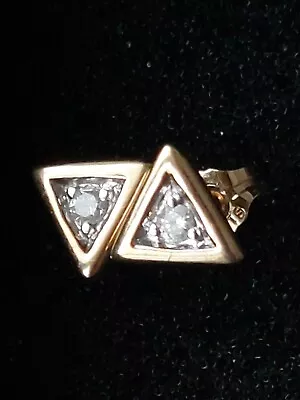 £140 • Buy 9CT Yellow GOLD DIAMOND CLUSTER EARRINGS,