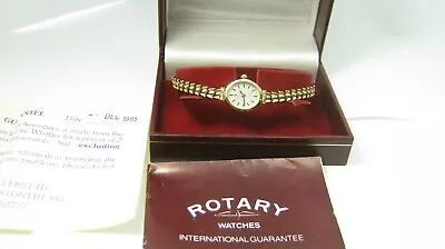 9ct Gold Ladies Watch Hallmarked London 1985 British Aerospace Original Box • £299