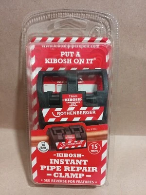 £18 • Buy Rothenberger Instant Pipe Repair Clamp 15mm 8.0007 Leak Repair 10 Bar Max