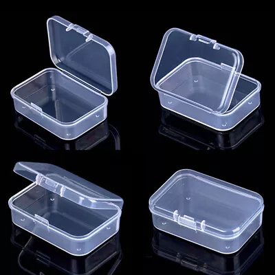 Clear Small Plastic Storage Box Jewelry Beads Organizer Case Container Durable ‖ • $3.35