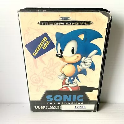 Sonic The Hedgehog - Sega Mega Drive - Tested & Working - Free Postage • $29.88