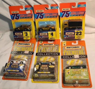 Matchbox Premiere + 75 Challenge - Lot Of 6 Cars - See Pics - Read - Orig Packng • $10