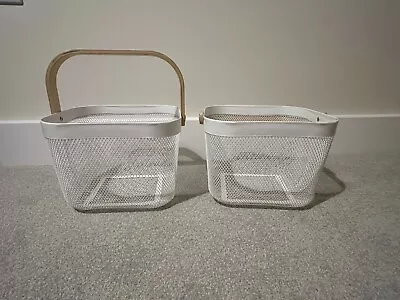 2x IKEA Risatorp White Baskets • £12