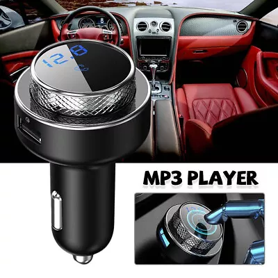 Bluetooth5.0 Wireless Car FM Transmitter MP3 Player Radio 2 USB Charger Adapter* • £11.49