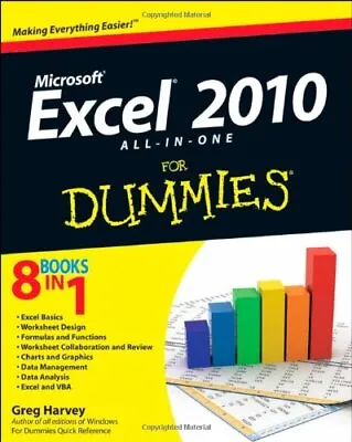 £4.44 • Buy Excel 2010 All-In-One For Dummies Paperback Greg Harvey