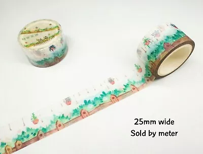 Japan Washi Tape Beautiful Garden Sold By Meter MT291 • $1.40