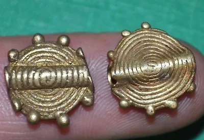 Antique Baule Brass Lost Wax Cast Metal Handmade Beads Ivory Coast African Trade • $21.12