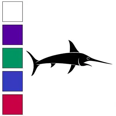 Marlin Swordfish Vinyl Decal Sticker Multiple Colors & Sizes #6627 • $3.22