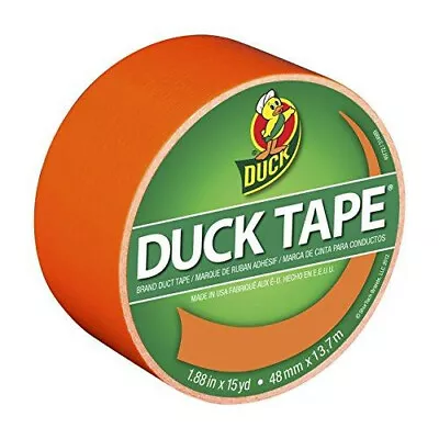 Duck Brand 1265019 Color Duct Tape Neon Orange1.88 Inches X 15 Yards Single New • $6