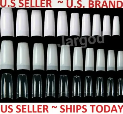 100/500/1000pcs French Tapered Square Half Cover Fake False Nails Tips -Jargod • $6.78