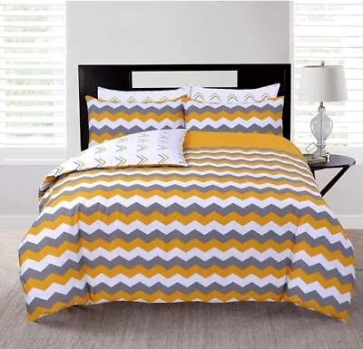 100% Pure COTTON DUVET QUILT COVER BEDDING SET SINGLE DOUBLE KING SUPER KING • £14.39