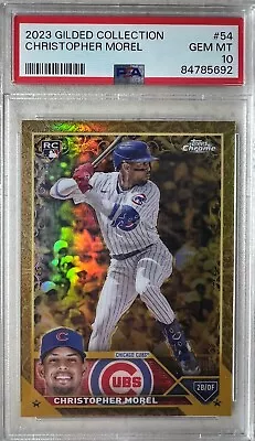 2023 Topps Chrome Gilded Collection Christopher Morel Gold Rookie /99 PSA 10 • $74.99