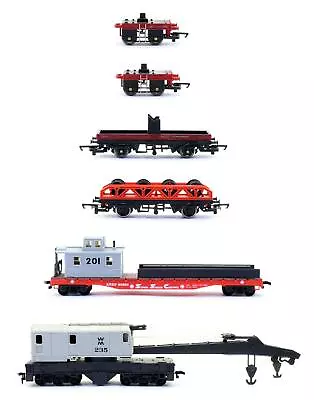 Mehano/hornby 'ho' Gauge Lot Of Assorted Crane Wagons • £39.50