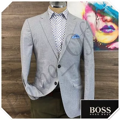 Hugo Boss Mens Blazer Sport Coat Casual Jacket Size 38R Cotton Suit The Crag • $79.95