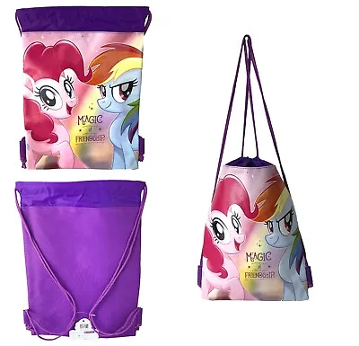 My Little Pony Friendship Forever Drawstring Backpack School Gym Bag (purple) • $8.99