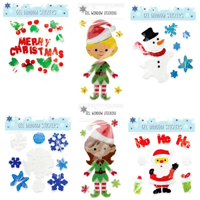 £2.75 • Buy Xmas Window Gel Stickers Decoration Christmas Snowman Santa Snow Elf Sticky New