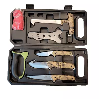 MOSSY OAK 8 PCS Hunting Field Dressing Kit-Portable Butcher GameProcessor Set • $37.81